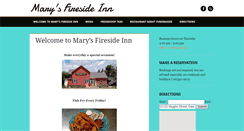 Desktop Screenshot of marysfiresideinn.com